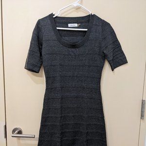 Calvin Klein gray short sleeve sweater dress XS